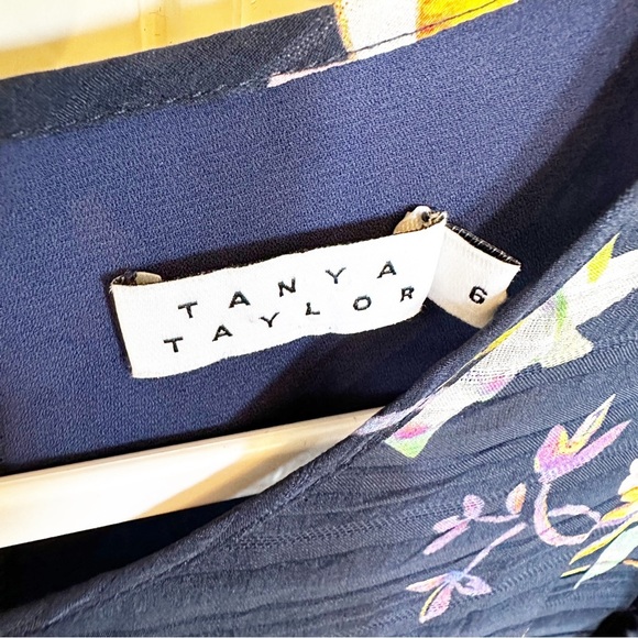 Tanya Taylor Women’s Cosette Garden Print Silk Floral Asymmetrical Midi Dress 6 - Picture 7 of 16